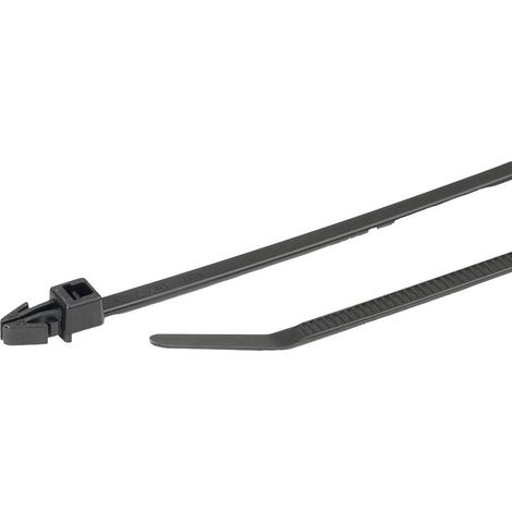 HellermannTyton 126-00329 T30RSF-PA66HS-BK (500) Serre-câble 158 mm 3.60 mm noir 500 pc(s) R941732
