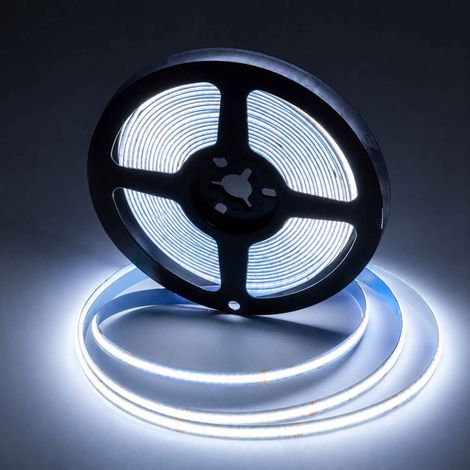 Tira LED COB 24V DC - 12W/m - 8mm - IP20 - Rollo De 5 Metros
