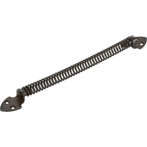 Afbat – Ferme-porte à ressort spirale noir – Force de fermeture réglable – Universel gauche/droite – Longueur 22 cm pour portes standard