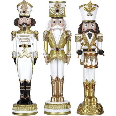 Juego de 3 figuras de Cascanueces de 35 cm / Merry Moments