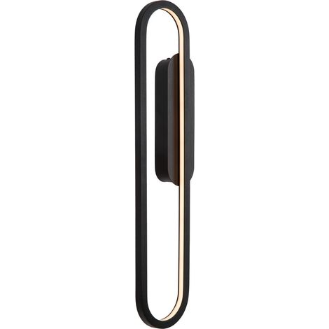 Applique murale led simple 24w 2700k noire - lucide - thelma