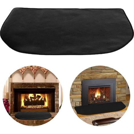 50x80cm Tapis de cheminée ignifuge en fibre de verre pour cheminée d'intérieur Protection de poêle (1/5)