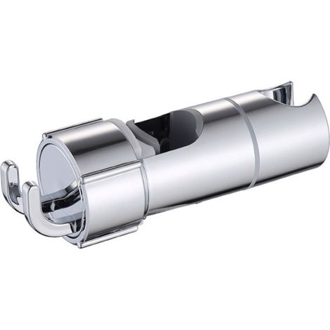 Support de Douche Réglable Universel pour Barre de 18 à 25 mm – Support Douchette à Main en ABS Chromé – Installation Facile