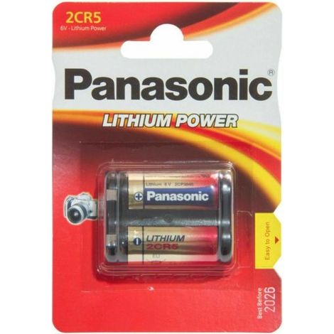 Panasonic batteria Litio 2CR5 6V DL245 2CR5