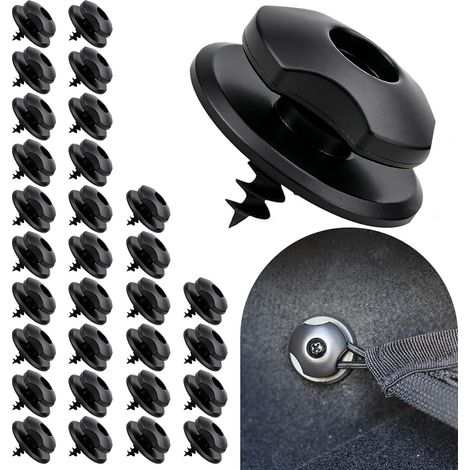 30 Pièces Boutons de Bâche, PP Crochet de Bâche Ronds, Attache Bache Remorque, Boutons de Bâches avec Vis, Accessoire Remorque pour Filet Remorques et Bache Remorques Véhicules (1/5)