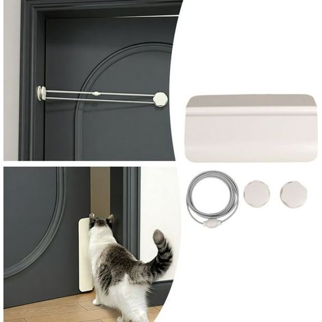 Set apriporta automatico per animali domestici, 1 pezzo, corda di sicurezza per cani e gatti, facile ingresso/uscita, antigraffio, accessori per animali domestici. (1/5)