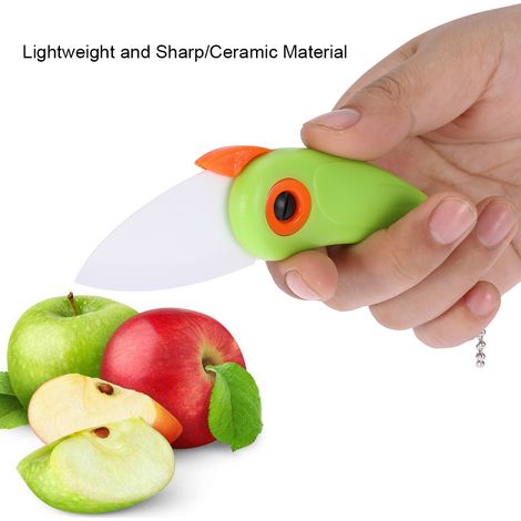 Couteau à fruits créatif, couteau en céramique japonais, couteau à oiseaux portable, couteau d'extérieur, couteau pliant en céramique perroquet (1/5)