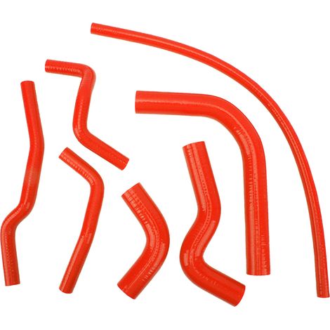 Kit de durites de refroidissement de radiateur en silicone étanches et résistantes à la chaleur pour Suzuki Samurai rouge. (1/5)