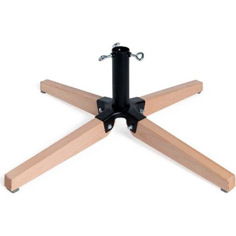Base per albero di natale in legno e metallo con tubo fino a Ø 3,5 cm -61 cm