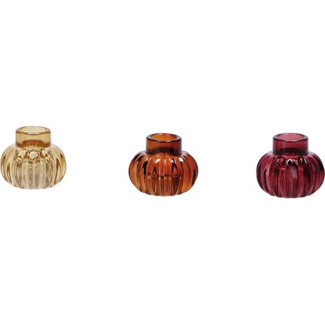 Regalo Italiano Portacandela D 6 Cm H 5,5 Cm Ass. Vetro 1 Pz