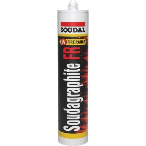 Soudagraphite FR - Mastic acrylique coupe-feu - Soudal - Cartouche de 310 ml