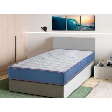 Matelas 80X160 LIT ENFANTS Epaisseur 18 CM KUNIO FOAM - Mousse, Ergonomique et respirant, ideal pour les lits gigognes et lit cabane