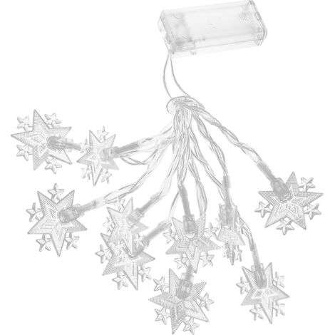 2 Stück 20 LED Lichterkette mit fünfzackigem Stern, Weihnachtsbeleuchtung, IP65 wasserdicht, warmweiß, 3 m (1/5)