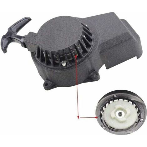 Démarreur en Aluminium Pédales de démarrage et pièces Noir Facile À Tirer À Rivet Remplacement pour 47CC 49cc Engrenage 2 Temps Boucle Pocket Bike Dirt Bike (1/4)