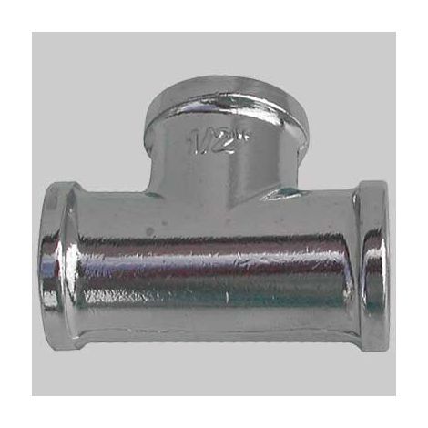 RACCORDO A TEE OTTONE CROMATO - 3/8 x 3/8 x 3/8