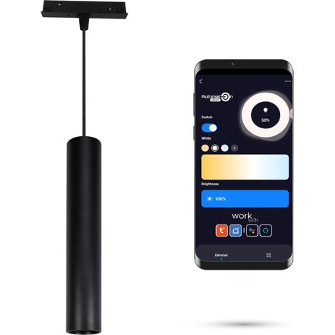 Lámpara colgante LED de 2,4 GHz, 10 W, para rieles magnéticos SMART TRACK, 48 V CC, regulable entre 3000 y 5000 K. (1/5)