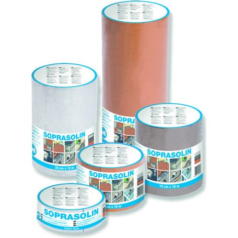 Soprema – Bande d'étanchéité autocollante 15cm x 10m – Haute résistance à la déchirure – Pour travaux extérieurs – Étanchéité durable