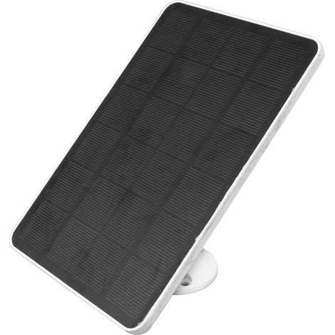 Panneau solaire 4W 5V pour caméra de surveillance extérieure sans fil, étanche IP65, avec support réglable, blanc (1/4)