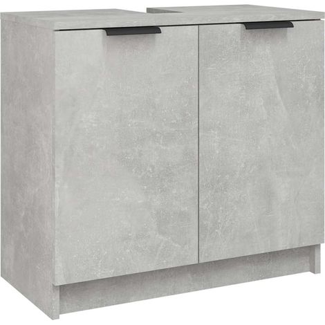 Maison Exclusive - Mobile Bagno Grigio Cemento 64,5x33,5x59cm in Legno Multistrato