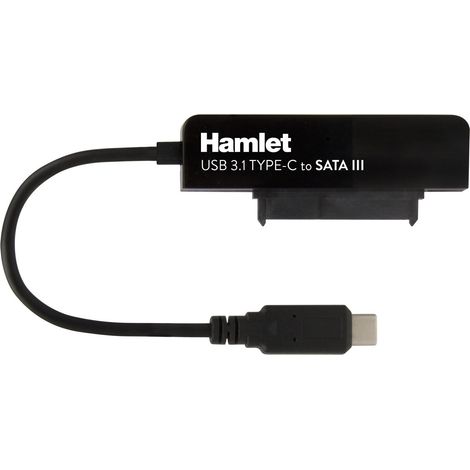 Hamlet Adattatore USB 3.1 Type-C to SATA III per collegare hard disk o unità SSD con Serial ATA (1/4)