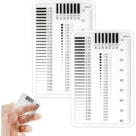 Règle transparente de mesure des fissures (pièces) pour mesurer et enregistrer les dommages et les fissures sur les surfaces planes en maçonnerie (1/5)