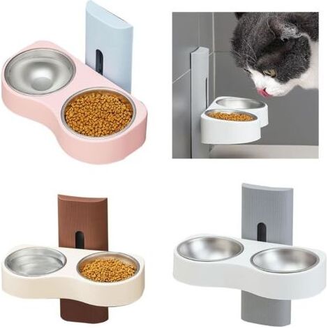 Gamelle double amovible pour arrosage de chat - Gamelle murale pour chien - Gamelle d'alimentation pour chats - Gamelle pour petits chats - Gamelle pour petits chats
