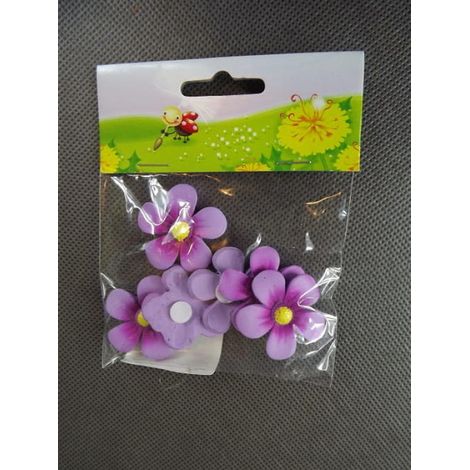Set di fiori di erica in poliresina adesiva, 3x3 cm