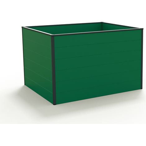 GFP Huerto urbano Jardinera Aluminio Christina - 119 x 99 x 77 cm Estructura estable y resistente a la intemperie con perfiles de cámara hueca de aluminio - verde - Hecho en Austria