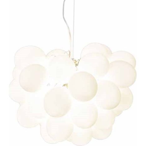 Suspension By Rydens Gross 8 globes verre blanc Ø50 (1/5)