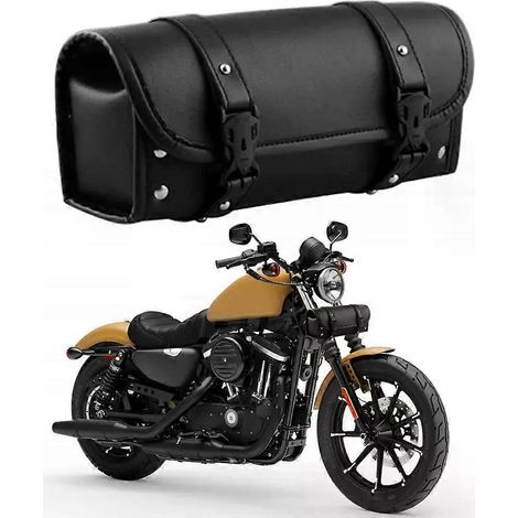 Wasserdichte Motorrad-Werkzeugtasche aus PU-Leder, Satteltasche für Chopper, Bobber, Cruiser, Sportster XL 883 (1/4)