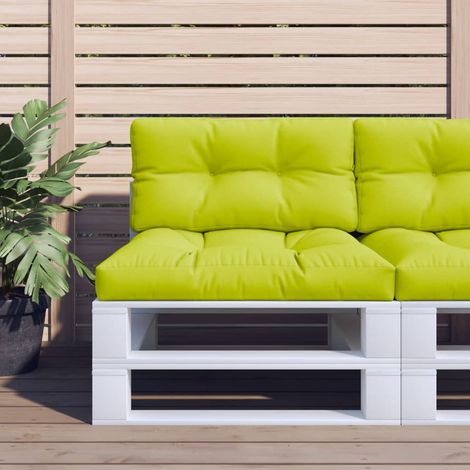 Coussin de palette vert vif 80x40x12 cm tissu