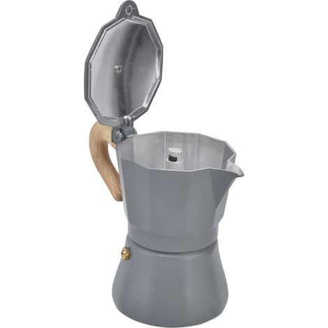 Cafetière classique octogonale à poser sur une plaque de cuisson, idéale pour le camping, la maison et le bureau, 150 ml (1/5)