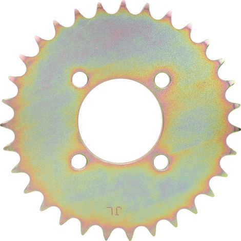 Pignone di ricambio resistente a velocità singola per motociclette, realizzato in acciaio 530 a 31 denti.