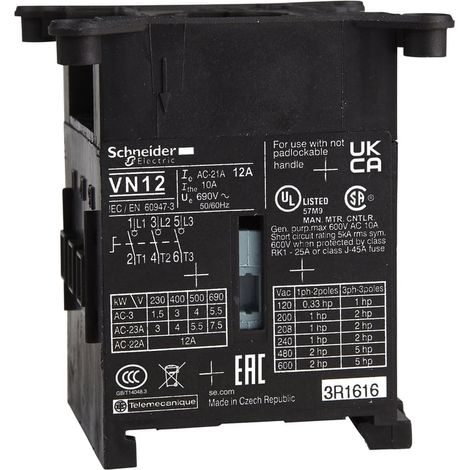 Bloc De Base Interrupteur-Sectionneur TeSys Mini Vario 3P 12A Schneider Electric - VN12