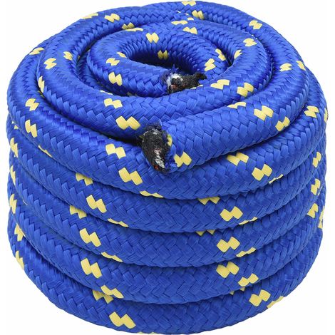 Corde utilitaire polyvalente 40 mm 5 m Bleu PP vidaXL