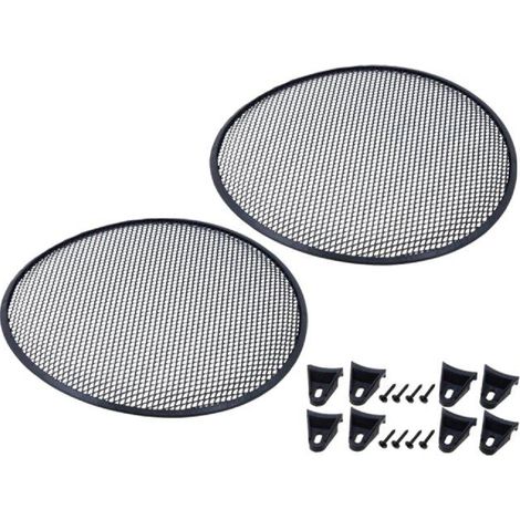 Grilles pour haut-parleur 37.5cm Noir Perforation en ellipse