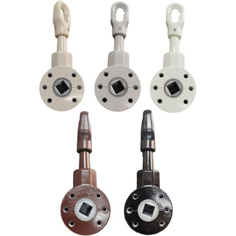 TENDEEVOLUTION Treuil pour Store Banne Extérieur en Zamak Inoxydable, Rapport 3:1 avec Carré de 13 mm, Plusieurs Couleurs Disponibles. Treuil Manuel avec Système de Blocage Automatique (Noir)