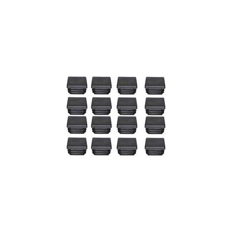 Promotion, Bouchon Plastique 40x40mm Embout Tube Carre Noir Plastique Embout Bouchons D'obturation pour Pieds de Meuble Trampoline 16PCS