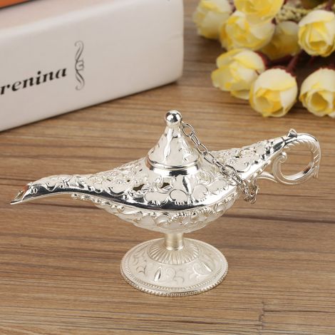 Lampe décorative creuse en métal sculpté, inspirée du génie magique d'Aladdin (6) (1/5)
