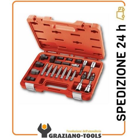 USAG 1881 S22 KIT SMONTAGGIO GHIERA PULEGGA ALTERNATORE 22 UTENSILI IN VALIGETTA (1/3)