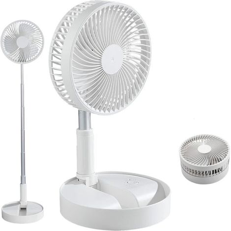 Tragbarer Ventilator mit Fernbedienung, leiser, faltbarer Ventilator, Tischventilator – 7200 mAh Akku, USB-Ladefunktion (1/5)
