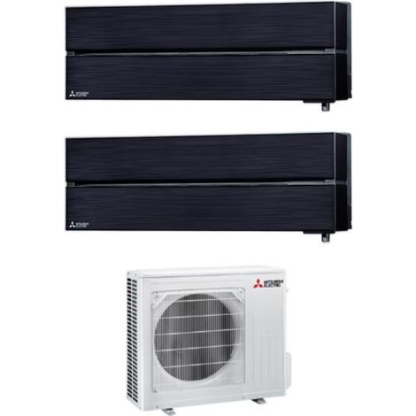 mitsubishi electric aire acondicionado split dual inverter estilo kirigamine msz-ln serie 9+9 con mxz-2f53vf onyx negro r-32 wi-fi integrado color negro 9000+9000