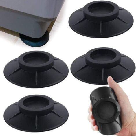 Coussinets de Machine à Laver,4Pcs Coussinets pour Pieds de Machine à Laver Tapis Anti-Vibration Coussinets Amortisseurs Anti-Vibration en Caoutchouc Tapis Anti-Vibration pour Sèche-Linge Noir (1/5)
