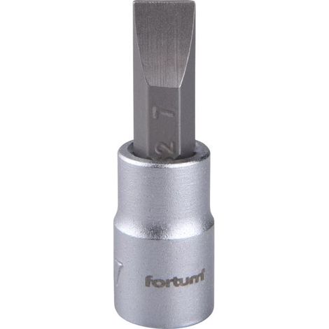 Llave de vaso FORTUM de 1/4" con punta plana, 7 mm, L 37 mm 4701802