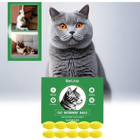 Comprimés répulsifs pour chats à usage quotidien à la maison, pour éloigner les chats et prévenir les griffures, les morsures et les dégâts. Faciles à utiliser. -- 10 comprimés (1/5)