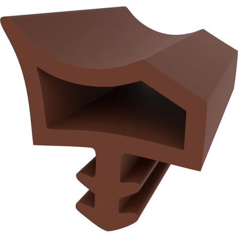 Holzzargendichtung für Holztüren - Braun - 5 Meter - 12 mm Falzbreite - 4 mm Nutbreite - Türdichtung für Holzrahmen - Zimmertürdichtung gegen Zugluft und Geräusche (1/5)