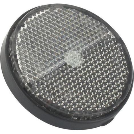 Catadioptre blanc adaptable - Ø: 60mm livrée avec vis