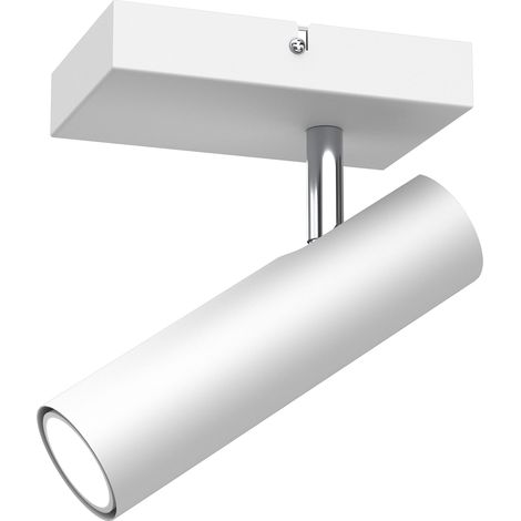 Faretto parete/soffitto bianco orientabile GU10 Axion Luminex