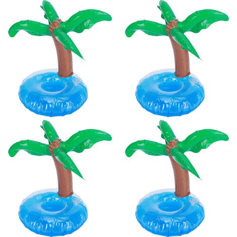 Lot de 10 Porte-gobelets Gonflables en PVC, Tapis Flottant pour Boissons, Idéal Piscine Plage Fête (1/5)