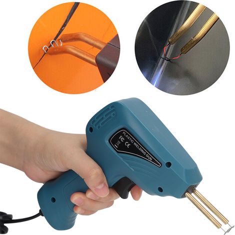 Pistolet de soudage plastique pour réparation de pare-chocs, norme européenne 200V-240V, cyan. (1/5)